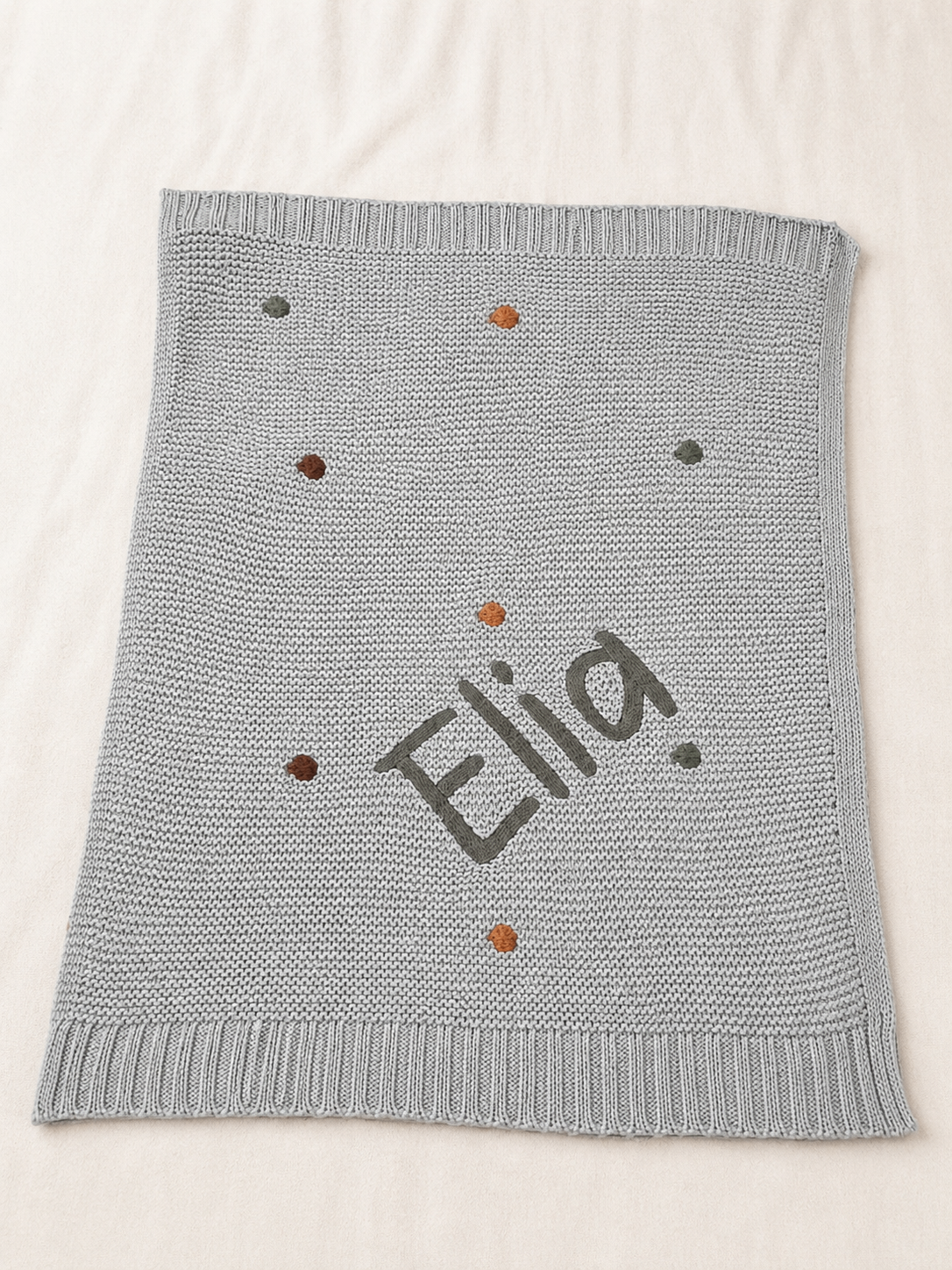 Baby Blanket Soft Colorful Dots 100% Cotton Knitted Blanket