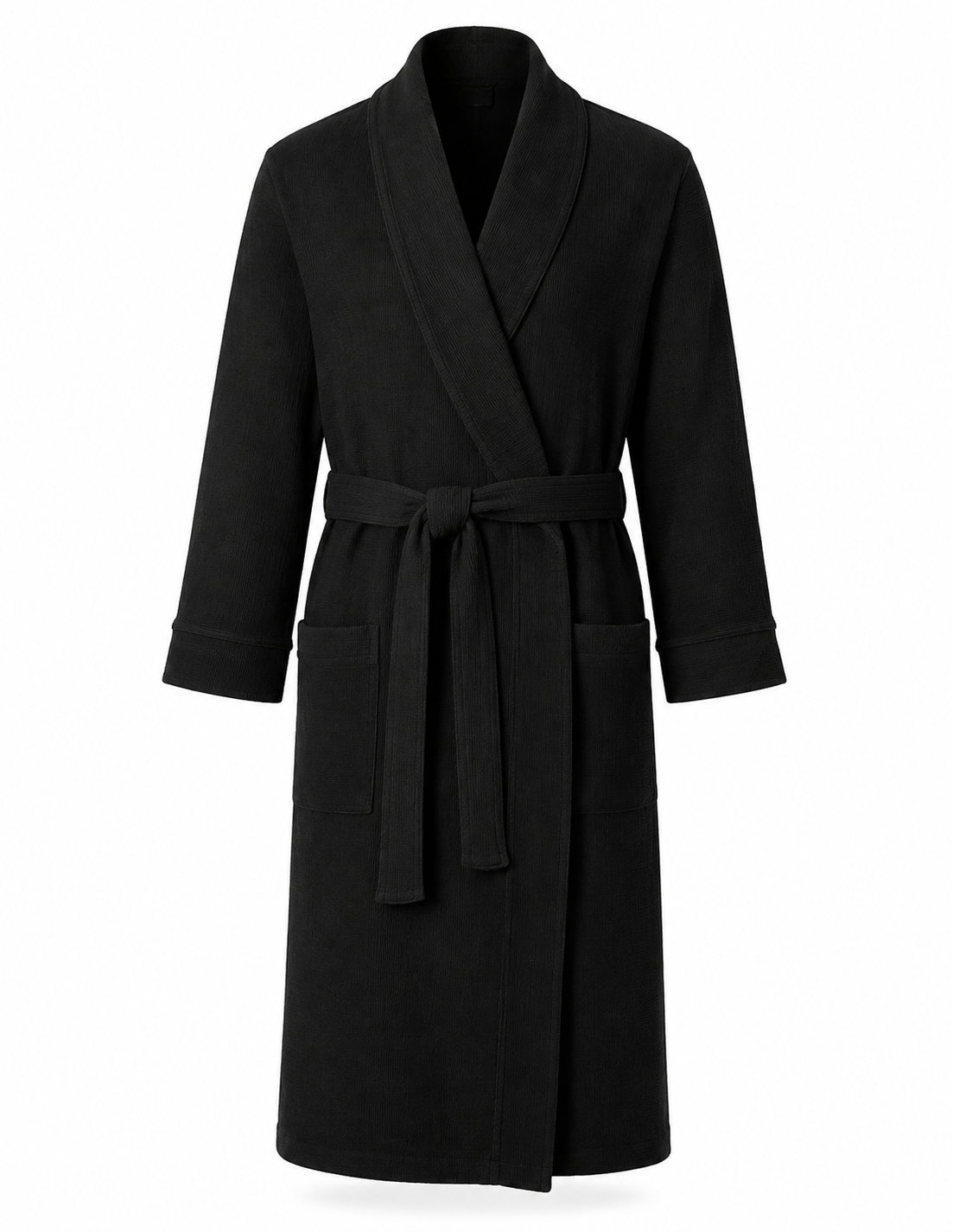 Men's Lightweight Cotton Waffle Bath Robe