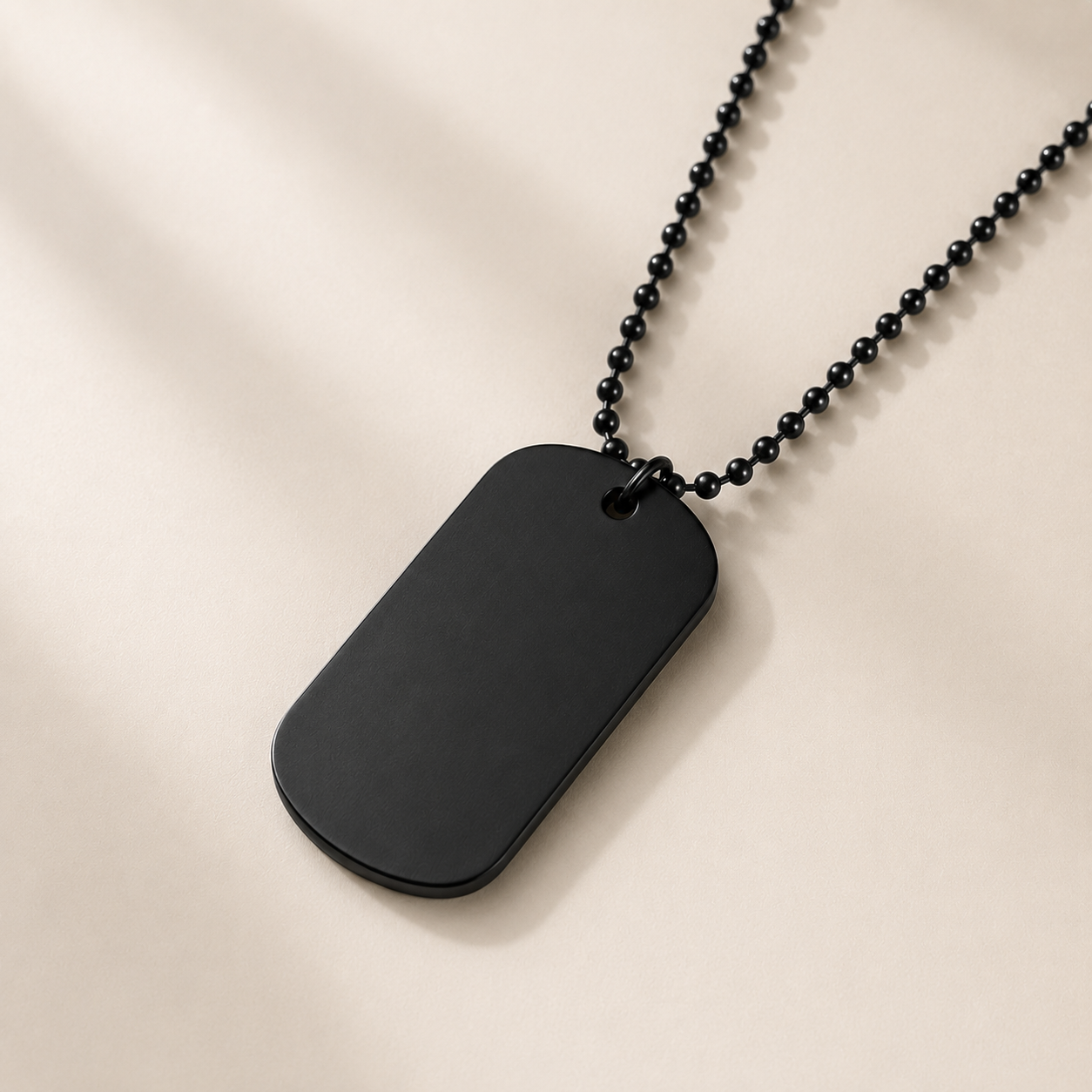 Black Stamping Metal Pendant