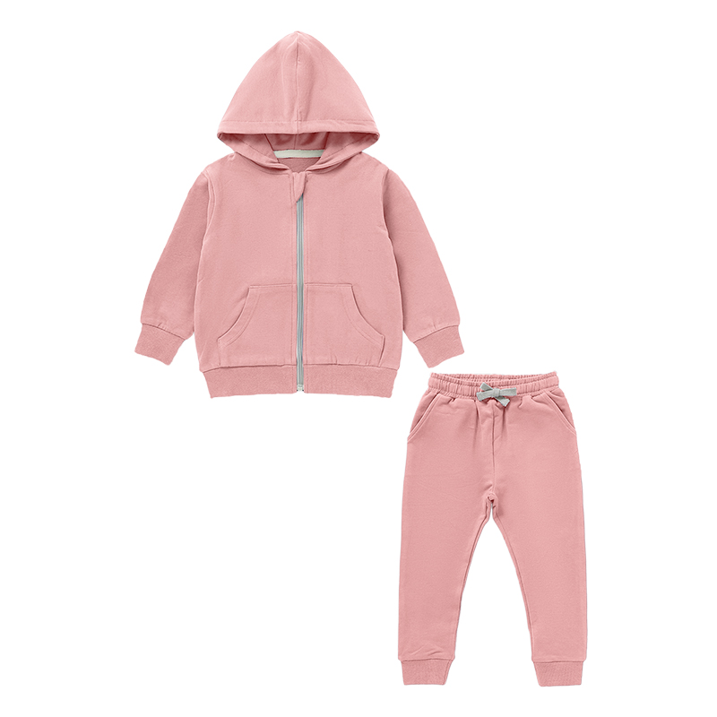 French Terry Zipper Hoodie Set with Customization